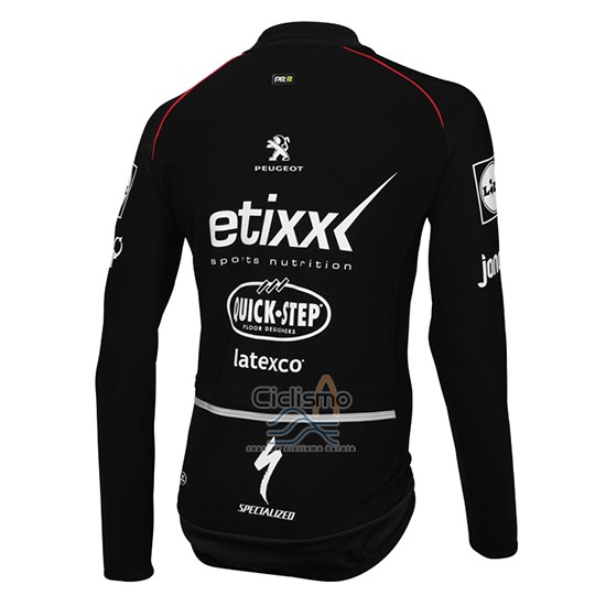 Etixx Quick Step Ropa Ciclismo Culotte Largo 2015 Mangas Largas Ettix Quick Step Negro y Blanco